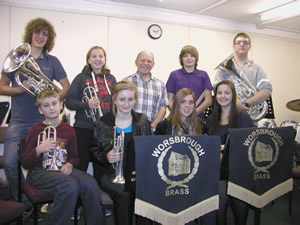 Einige Mitglieder von Worsbrough Brass